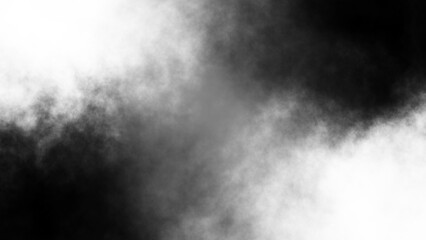 White fog or smoke on black background