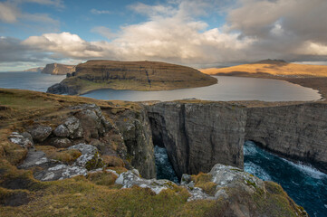 Leitisvatn lake, Vagar, Faroe Island - 688690175