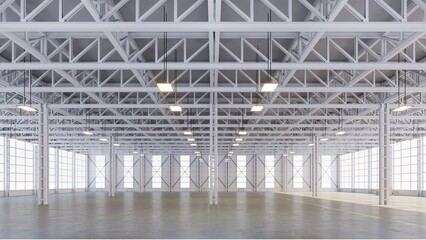 interior of a building.3D render of empty exhibition space. backdrop for exhibitions and events