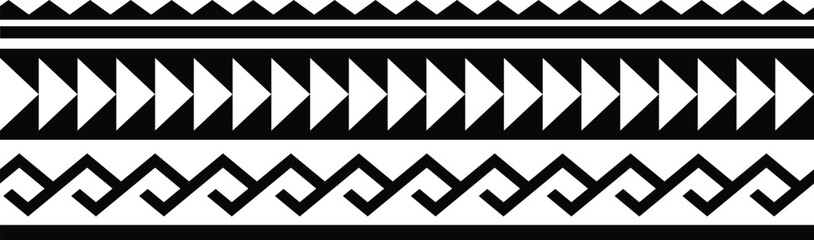 Polynesian tattoo tribal designs. Samoan tattoo tribal band. - obrazy, fototapety, plakaty