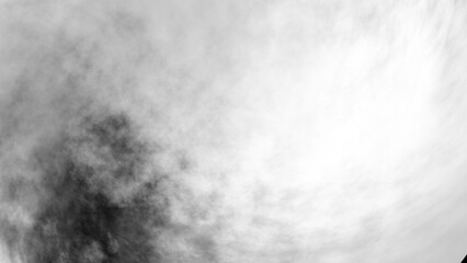 White fog or smoke on black background.