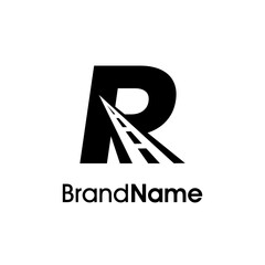 Minimalist Initial R Way Logo