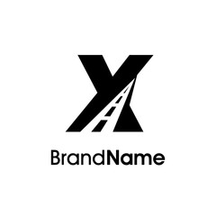 Minimalist Initial X Way Logo