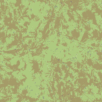 Seamless repeating khaki camouflage pattern. Vector grunge green-beige texture with rough abstract spots