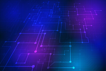 Abstract futuristic circuit board Illustration, Circuit board with various technology elements. Circuit board pattern for technology background. Vector illustration
