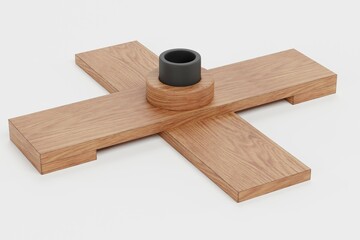 Realistic 3D Render of Christmas Tree Stand