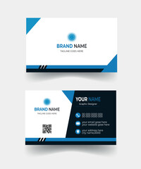 Clean and modern business card template. Modern business card template red black colors. Flat design vector abstract creative - Vector
