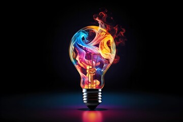 Dynamic Creative Concepts, abstract, colorful, lightbulb, vibrant