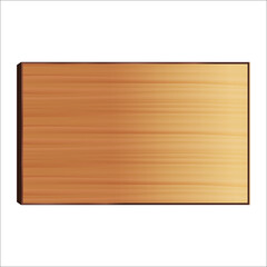 Blank brown wooden sign. signboard in cartoon style isolated on white background stock vector illustration.