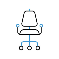 office chair Icon vector stock illustration.