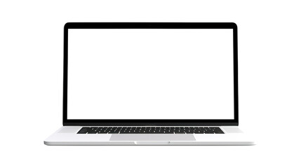 laptop with blank screen isolated on transparent background Remove png, Clipping Path, pen tool - obrazy, fototapety, plakaty