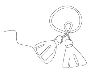 A Martisor foreshadowing the return of spring. Martisor one-line drawing
