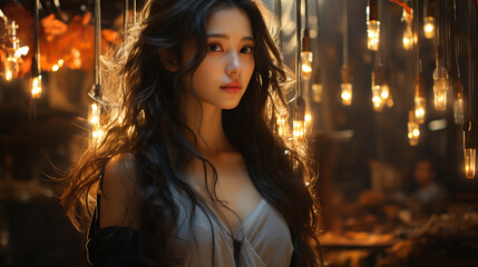 South Korean K-Pop Choreographer Woman. Concept of Dynamic Dance Moves, Artistic Innovation, and K-Pop Rhythm