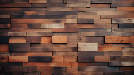 close up of wall made of wooden planks generativ ai