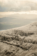 snowy hill and mountains 
