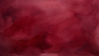 watercolor red background painting watercolour old deep maroon color backdrop stains on paper texture - obrazy, fototapety, plakaty