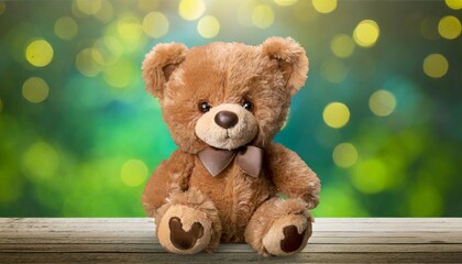 cute brown teddy bear stuffed animal on a background