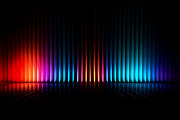 minimalist disco neon background with horizontal and vertical lines