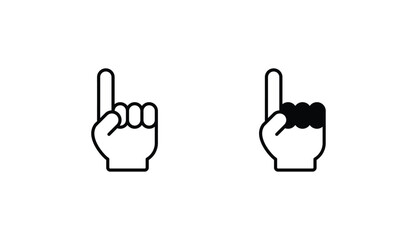 Finger  icon design with white background stock illustration
