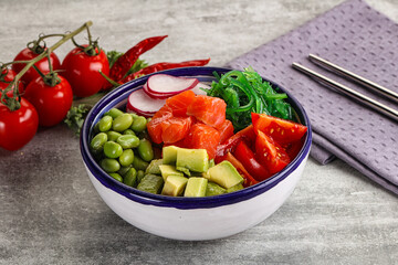 Hawaian cuisine - Poke with salmon