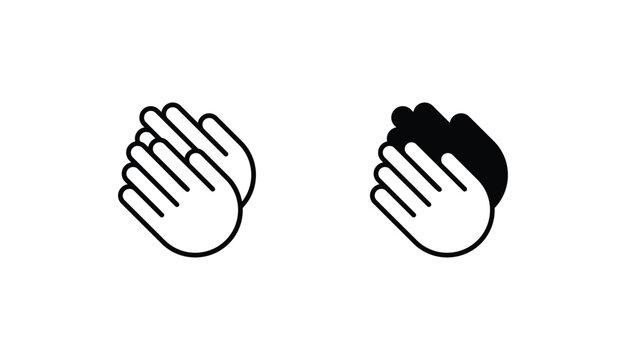 Clapping icon design with white background stock illustration
