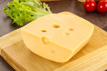Gourmet Maasdam cheese with hole
