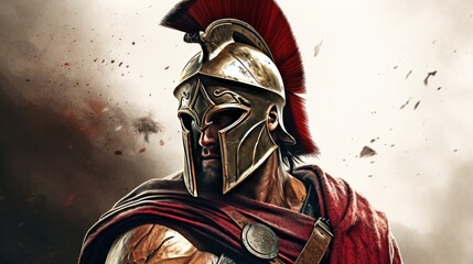 Spartan warrior - obrazy, fototapety, plakaty