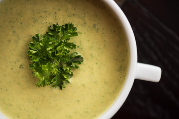 Cream cheese soup with parley