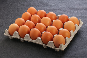 Organic chicken egg in the carton