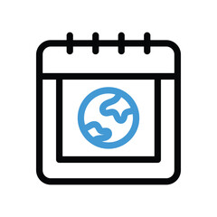 Earth Day icon vector stock illustration