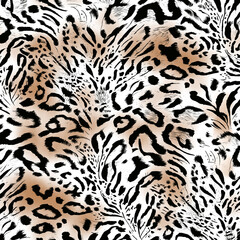 Leopard texture, monochrome hand draw leopard skin