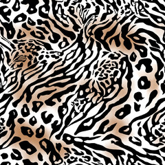 Leopard texture, monochrome hand draw leopard skin