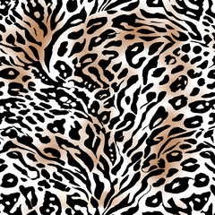 Leopard texture, monochrome hand draw leopard skin