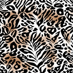 Leopard texture, monochrome hand draw leopard skin