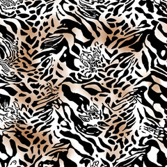 Leopard texture, monochrome hand draw leopard skin