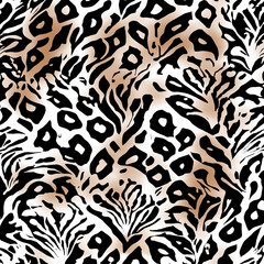 Leopard texture, monochrome hand draw leopard skin