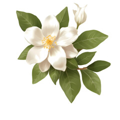 Jasmine flower decoration isolated on transparent background
