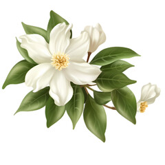 Fototapeta na wymiar Jasmine flower decoration isolated on transparent background