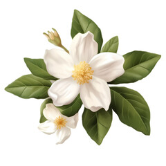Obraz na płótnie Canvas Jasmine flower decoration isolated on transparent background