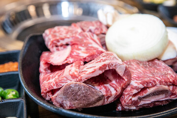 Korean beef Raw short ribs