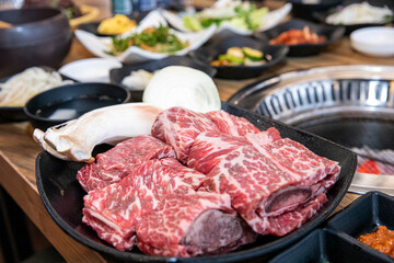Korean beef Raw short ribs