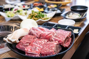 Korean beef Raw short ribs