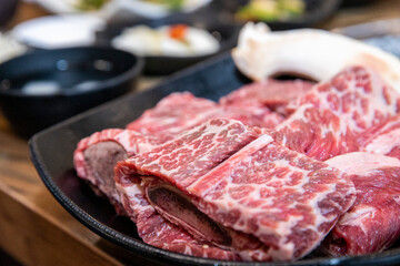 Korean beef Raw short ribs