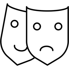 theater masks vector design .svg