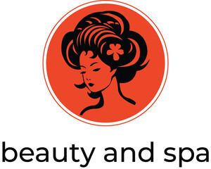 beauty and spa logo, Woman face logo icon vector. Women face logo design vector illustration, Beauty clinic, salon, shop logo