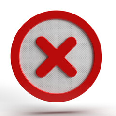 Fototapeta premium close icon in 3d render