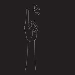 one finger vector illustratrion, vector illustration design. Hands collection.