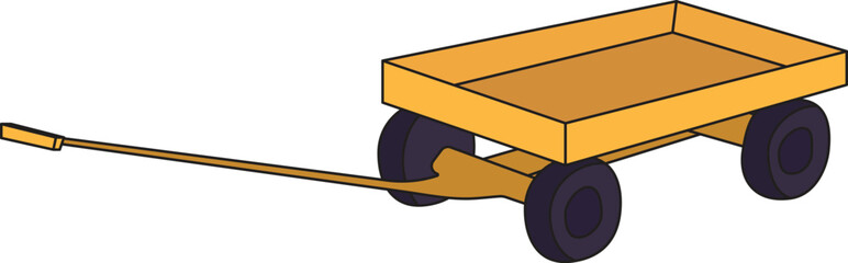 Shopping cart. Shop basket. Vector illustration. Hand Truck. Cargo Weight lifting moving in industrial warehouse use for product heavy package box shipment.