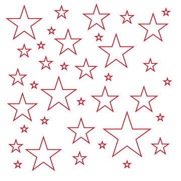 star cartoon set with different color isolated on white background for decorative design. vector illustration