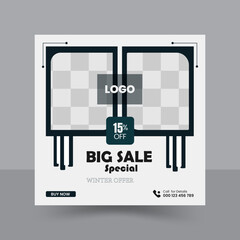 fashion sale Instagram or facebook social media post template